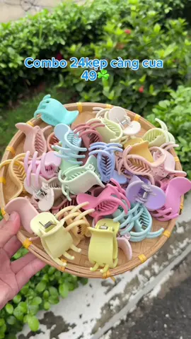 Combo 12kẹp tặng 12kẹp càng cua có nhiều màu #AnNhienReview #keptoc #keptocxinh #keptocnu #phukienthoitrang #xuhướng 