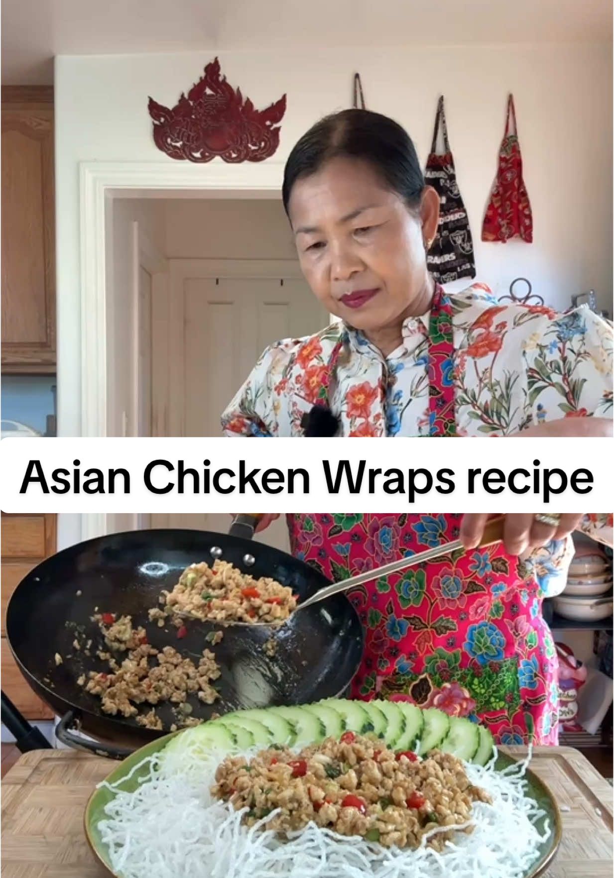 Asian Chicken Wraps  Follow me on Cookpad link in my bio for a full recipe. #asianchickenwraps #sovannascooking #cookpad #makeeverydaycookingfun #Recipe #homecooking #fyp #ypfッ 