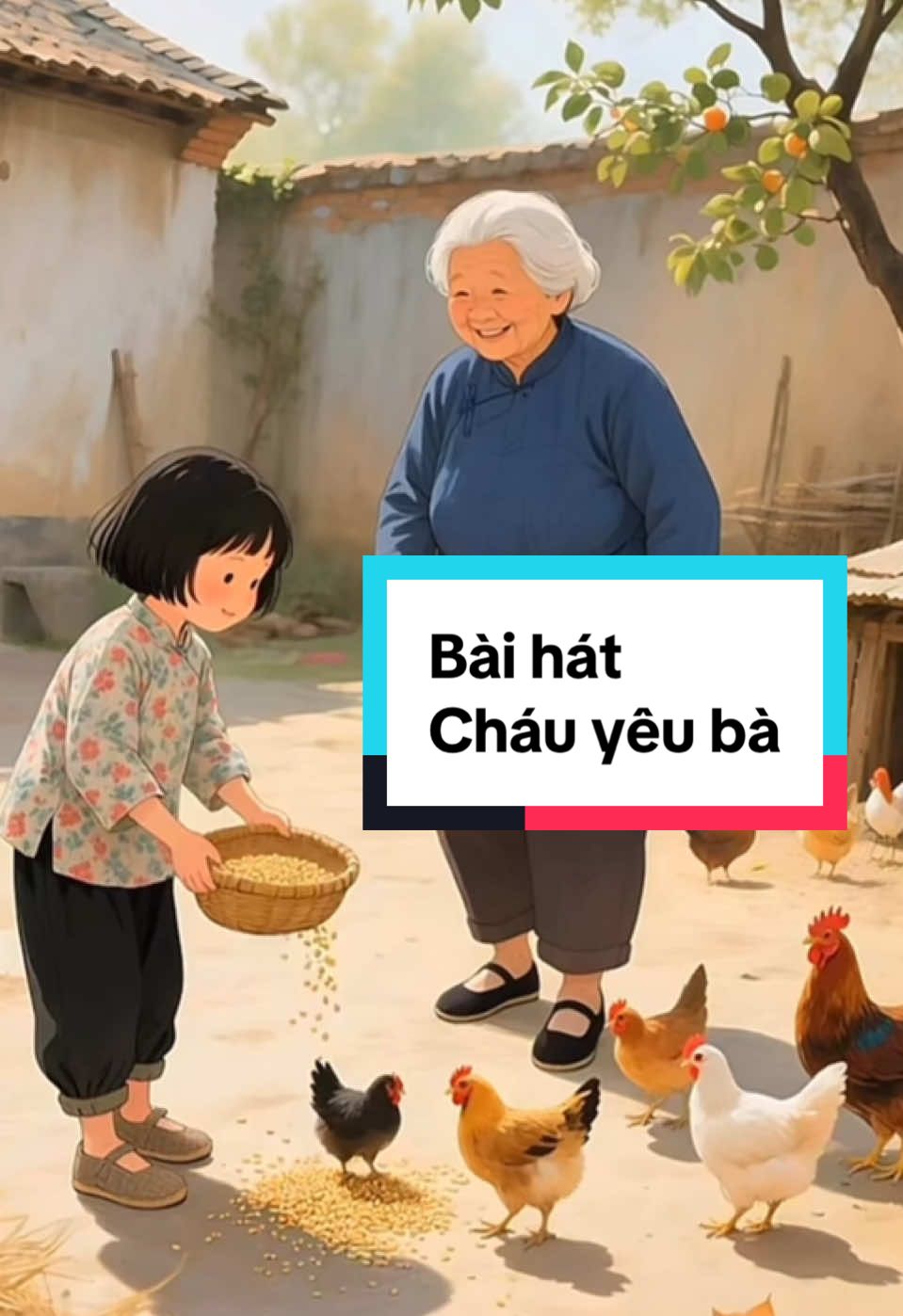 Bài hát: Cháu yêu bà Bà ơi bà cháu yêu bà lắm Tóc bà trắng màu trắng như mây Cháu yêu bà cháu nắm bàn tay Khi cháu vâng lời cháu biết bà vui #nhacthieunhi #nhacthieunhivuinhon #nhacchobe #baoiba #chauyeuba 
