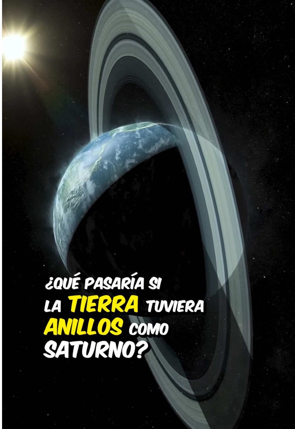 ¿Qué pasaría si la tierra tuviera anillos como Saturno? #espacio #johanvii #AprendeEnTikTok #saturno #tierra 