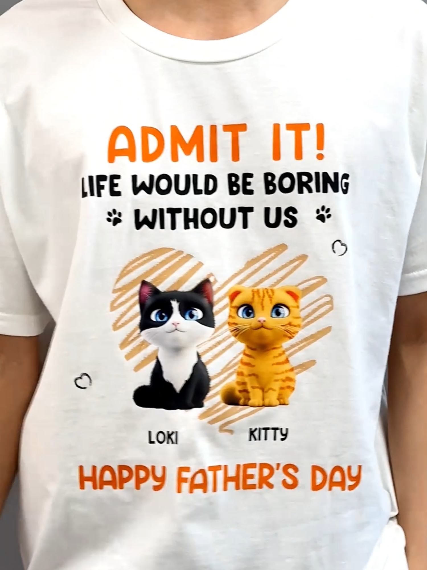 Admit it, being a cat dad never looked this cool 😼🧡 Perfect gift for the proud feline lover! #CatDadVibes #PersonalizedTee #FelineFanatic #recuKvmQF5kaPv