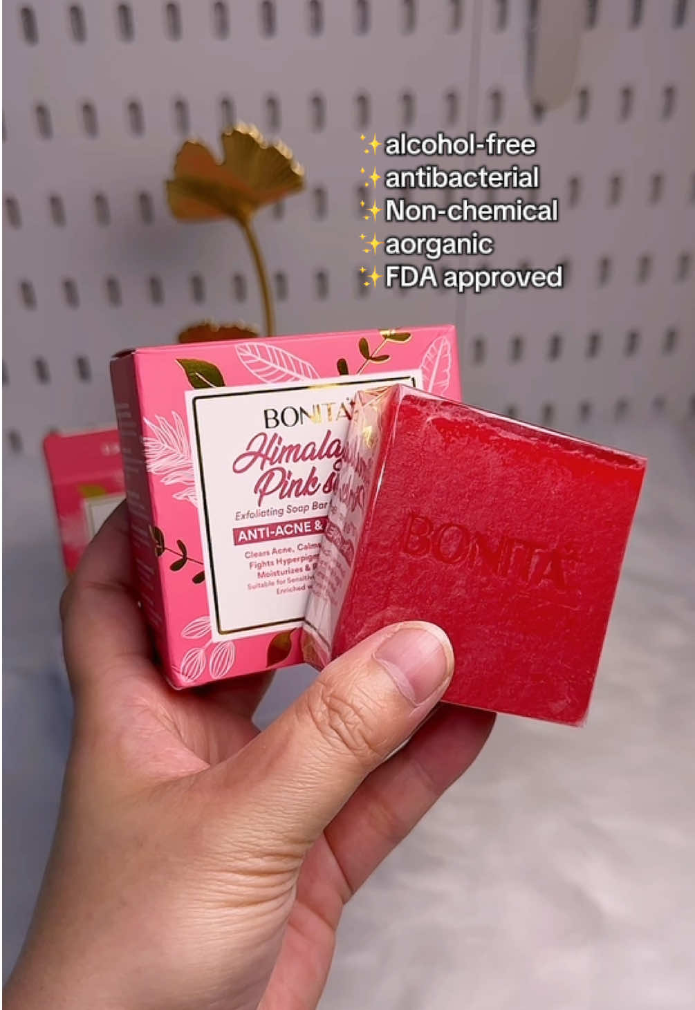 Sabon na pwede sa lahat ng skin types, organic at alcohol free🥰 BONITA Himalayan Salt Soap Organic 80G Brighten Dark Spots, Moisture Acne Marks, Pimples Itch Relief, FDA Approved, Gentle Cleanser Sensitive Skin Care Flawless Soothing Anti-Bacterial Cleansing Comfort Skin Repair Face Body Wash melasma pampaputi  #bonita #soap #forwomen #brighteningsoap #himalayansalt #organic #fdaapproved #safe #sabon 