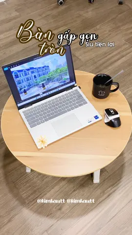 Bàn tròn gấp gọn siu tiện lợi. Bàn xinh lắm lun #bantron #bantrongapgon #bangapgon #banhoc #banan #xuhuong #review #unbox #unboxing #chitunbox 