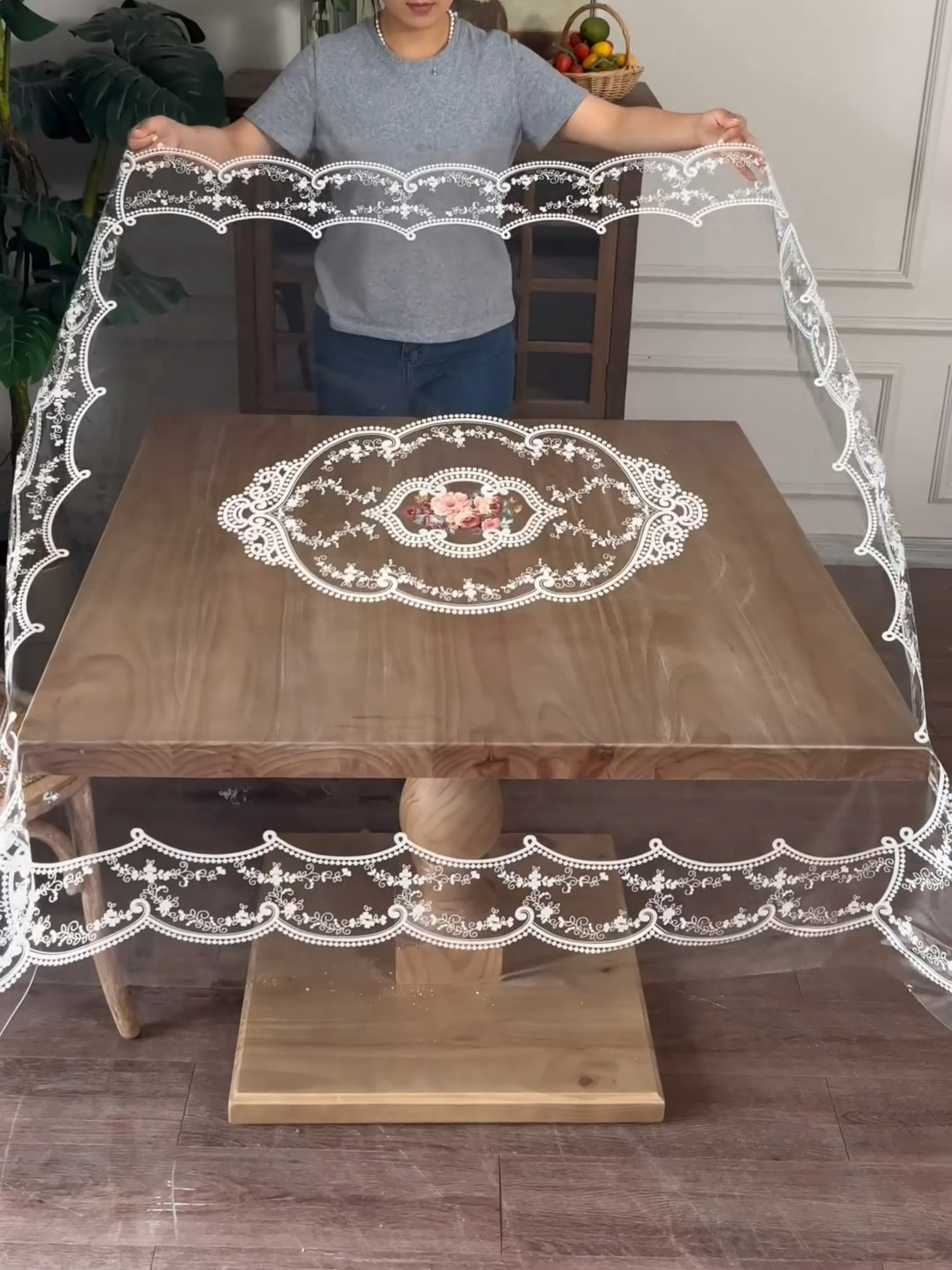 Get your hands on this trending tablecloth—beauty meets functionality! #Home #homedecor #tablecloth #waterproof #pvc #floral #lace