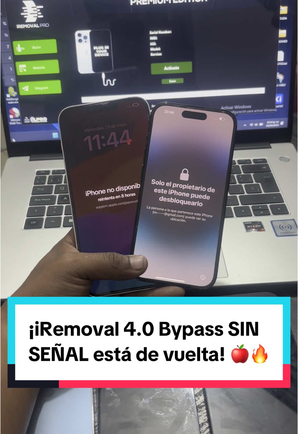 Bypass Iremoval Pro está de vuelta del iPhone XR al 16 Pro Max #removal #icloudunlock #icloud #tecnicosdecelulares #reparaciondecelulares #unlock #puebla 