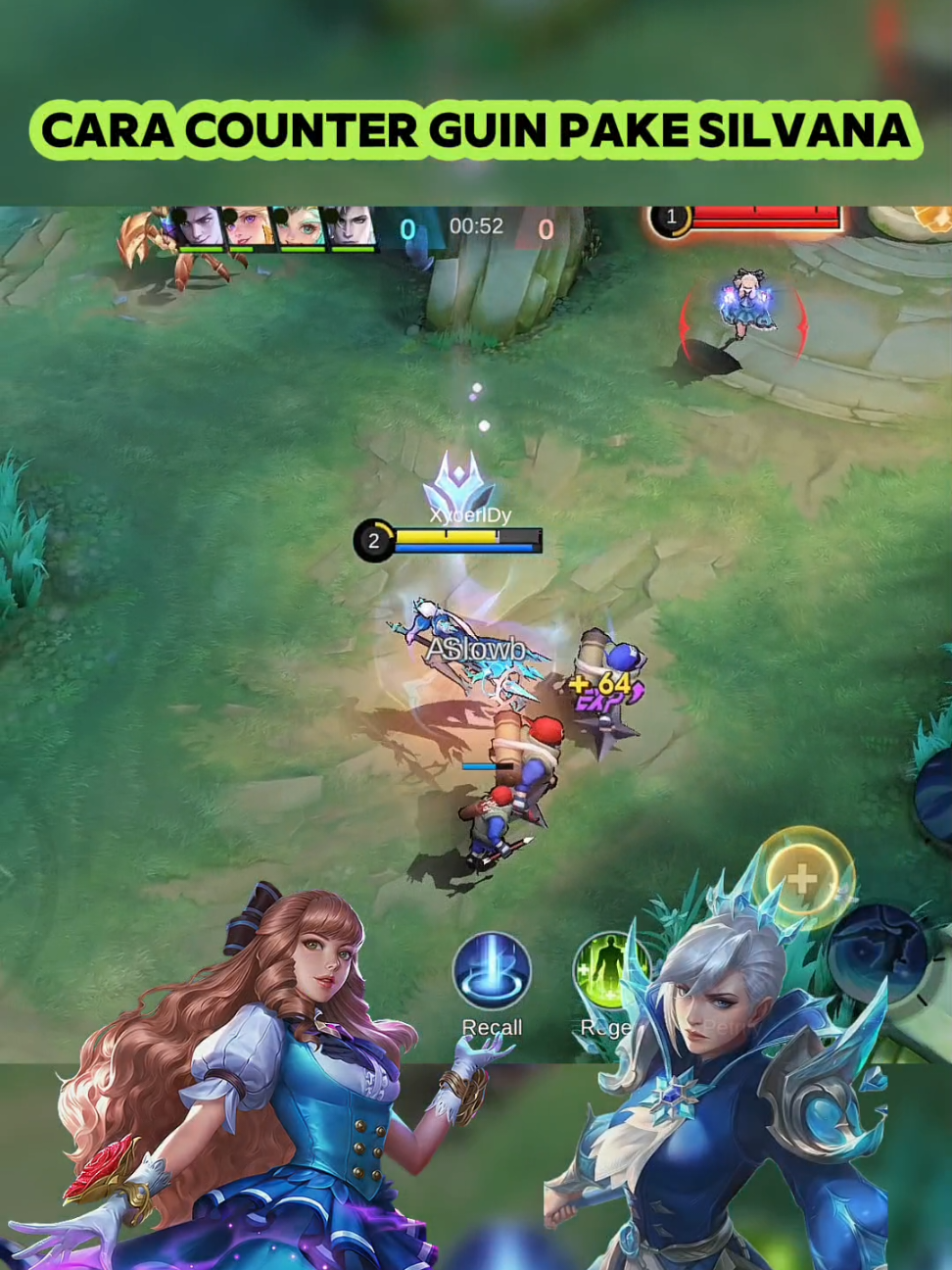 Cara counter guin pake silvana di exp lane #MLBBxNARUTO #MLBBJalanNinjaku 
