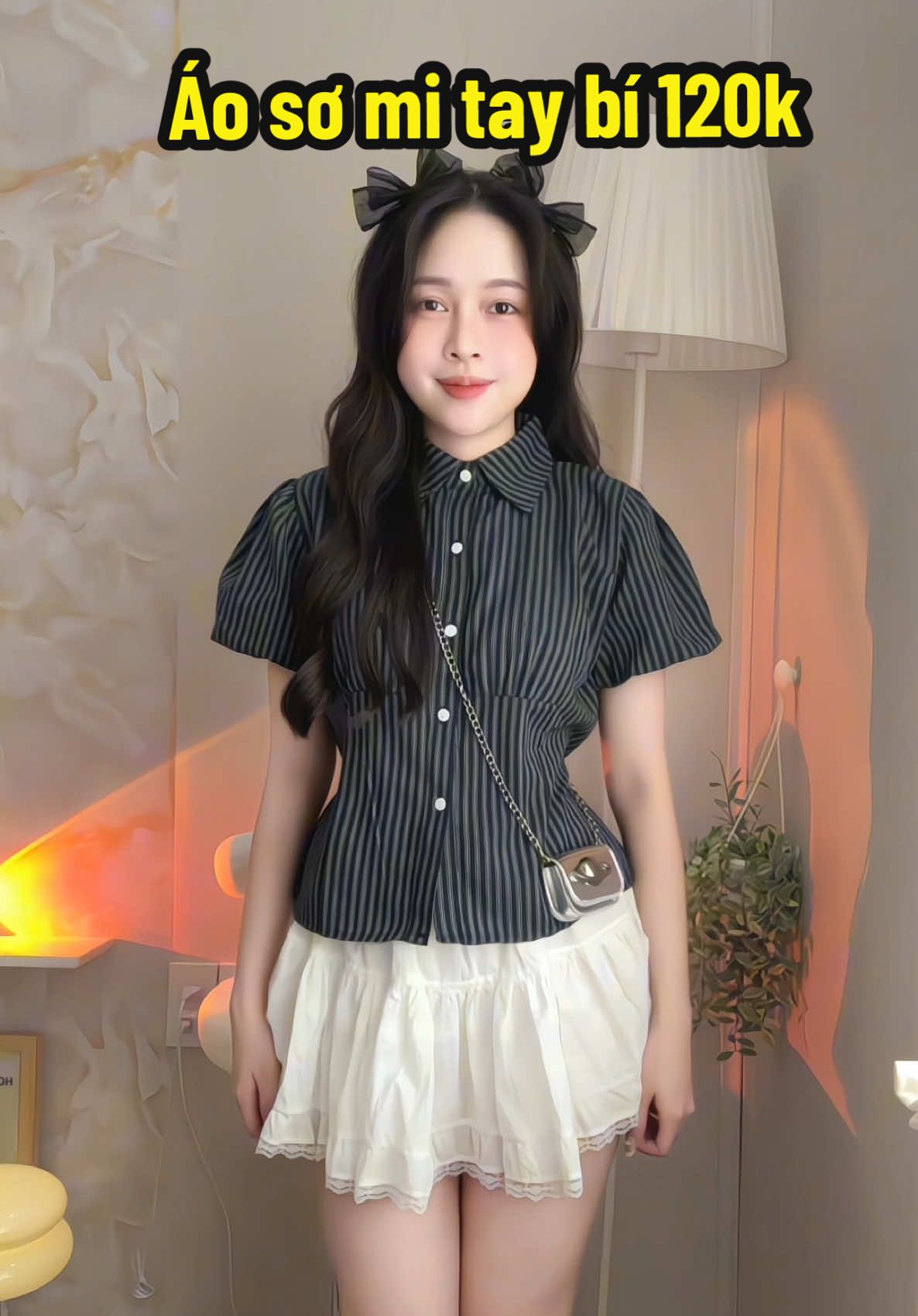 Áo sơ mi tay bí có buộc dây eo #habaolinh #habaolinhreview #reviewthoitrang #somitaybi #aosominu #sominucoctay #sominukieu #sominukesoc #sominucoctay #sominuhottrend #phoidoxinh 