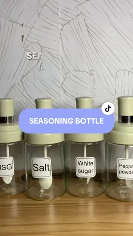 Aesthetic Seasoning Bottle with Spoon Cover 💫✨ Made in glass, very durable and sturdy. Ang ganda sa kicthen nyong mala-estitik. ☺️🥰 Dagdag nyo na to, siguradong magugustuhan nyo to. 💯 #kitchenfinds #kitchenware #aesthetickitchenfinds #teamputiteamkahoy #seasoningbottle #aestheticseasoningbottle #fypシ゚ 