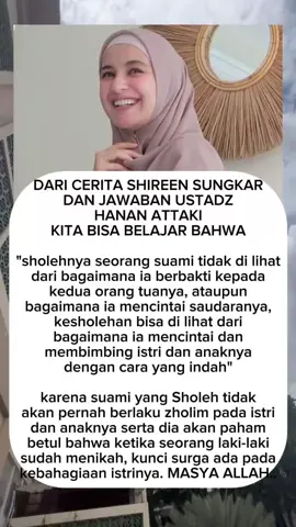 Kunci Surga Ada di Kebahagiaan Istri?  Hikmah dari Shireen Sungkar & Ustadz Hanan Attaki • Tagar: #KunciSurga #Istri #SuamiSholeh #HananAttaki #ShireenSungkar #Islam #MotivasiIslam #KehidupanRumahTangga #FamilyGoals