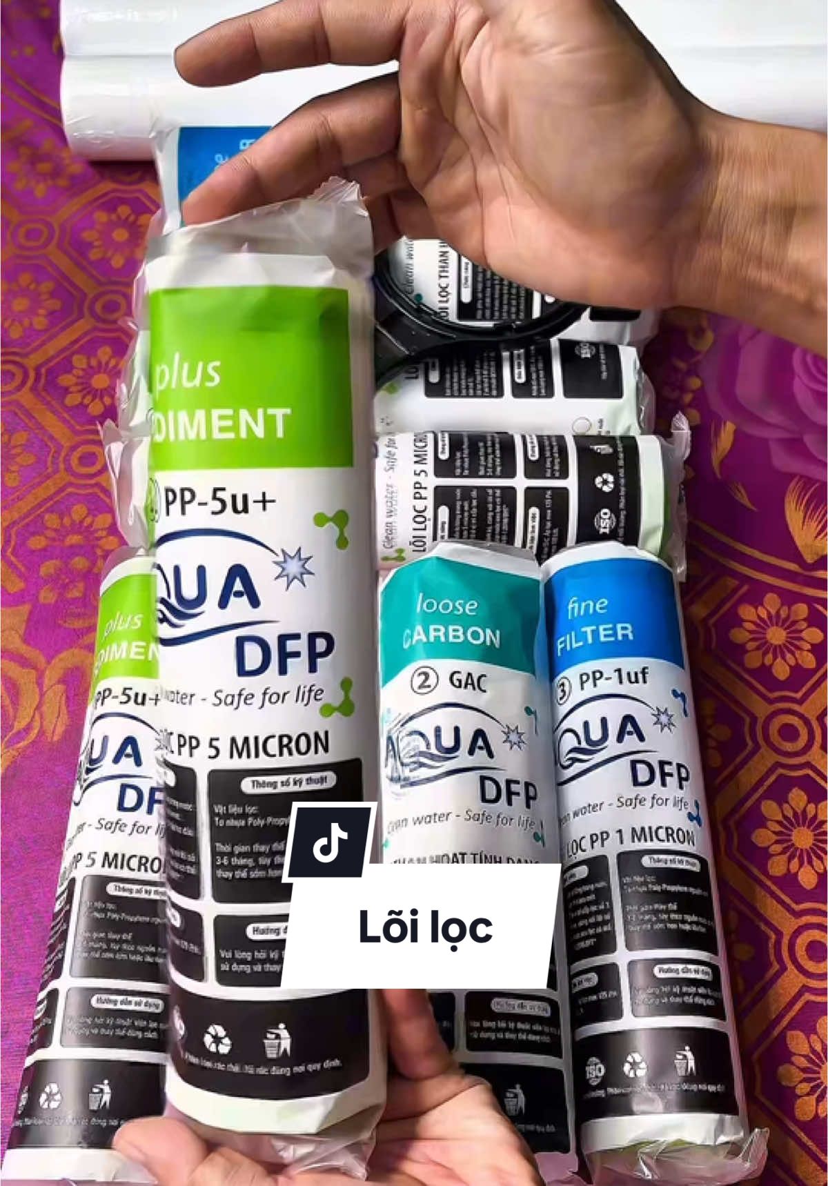 Bộ 8 lõi lọc nước Aqua cho các loại máy lọc nước. #loilocnuoc #loilocnuocaqua #loilocnuoc123 