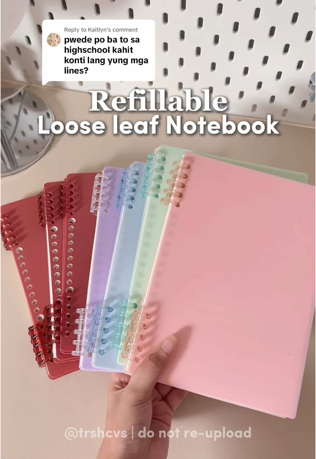 Replying to @Kaitlyn pwede to sa highschool to college ☺️ #refillablenotebook #looseleafnotebook #notebookreco #notebookforlefthanded #notebookforstudents #highschoolnotebook #backtoschool 