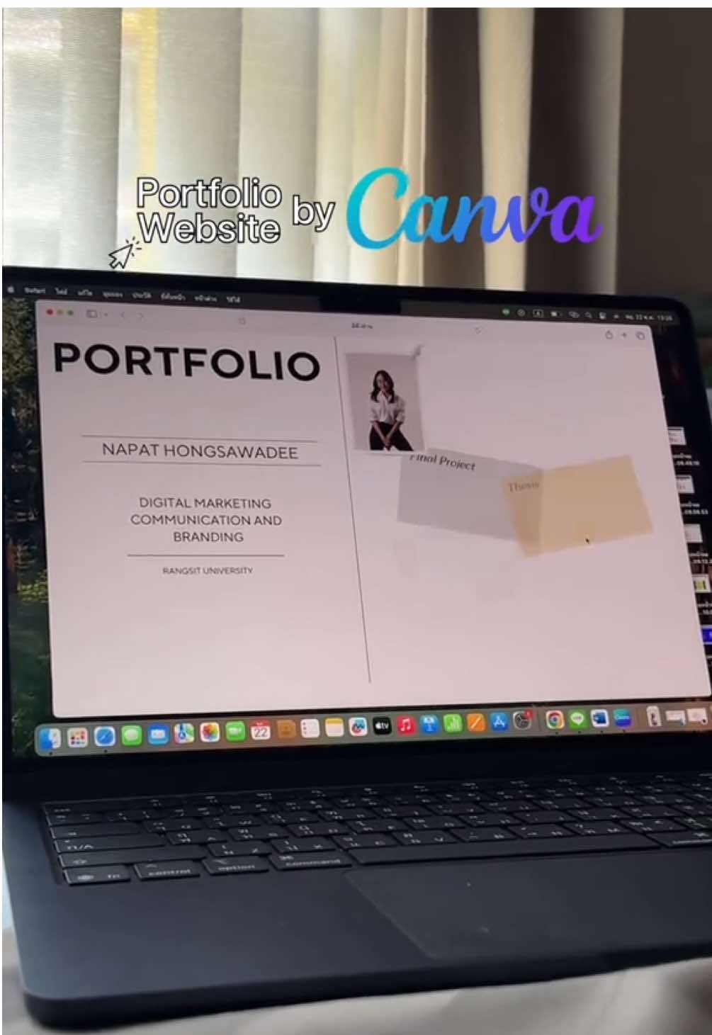 ไอเดียทำ PORTFOLIO แบบ Website ✨📌📚🗂️ #canvadesign #internship #firstjobber #เด็กจบใหม่ #portfolio 