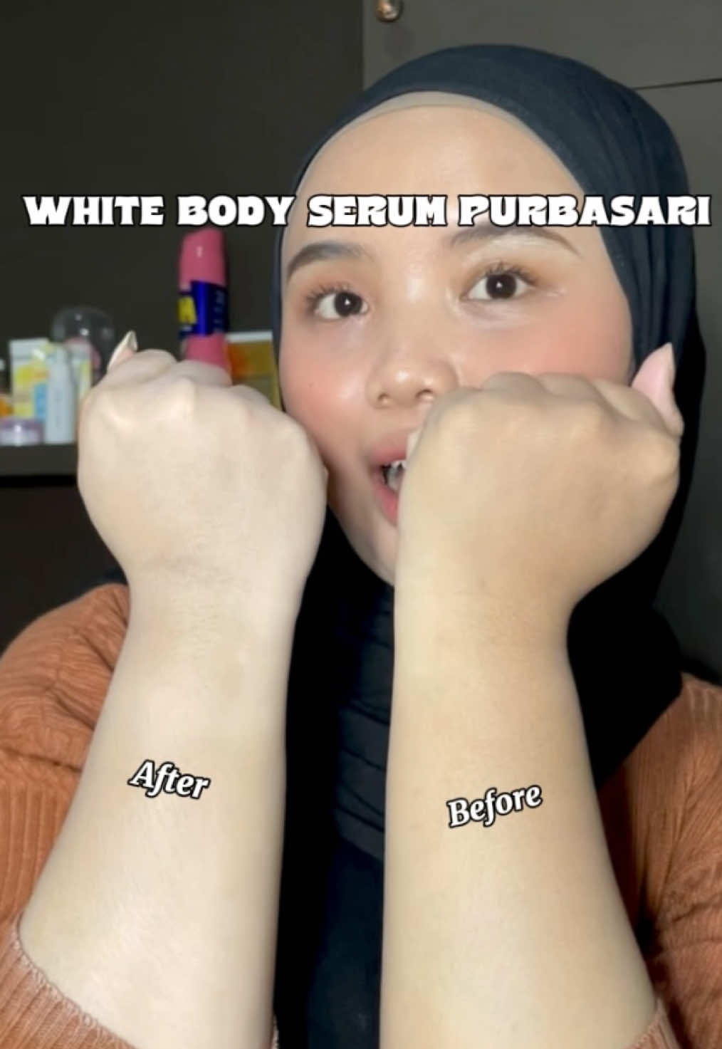 seketika langsung putih pake ini, serius ini engga bikin kering di kulit guys!🤍😍 #purbasariglowbodyserum #purbasari #fypp 