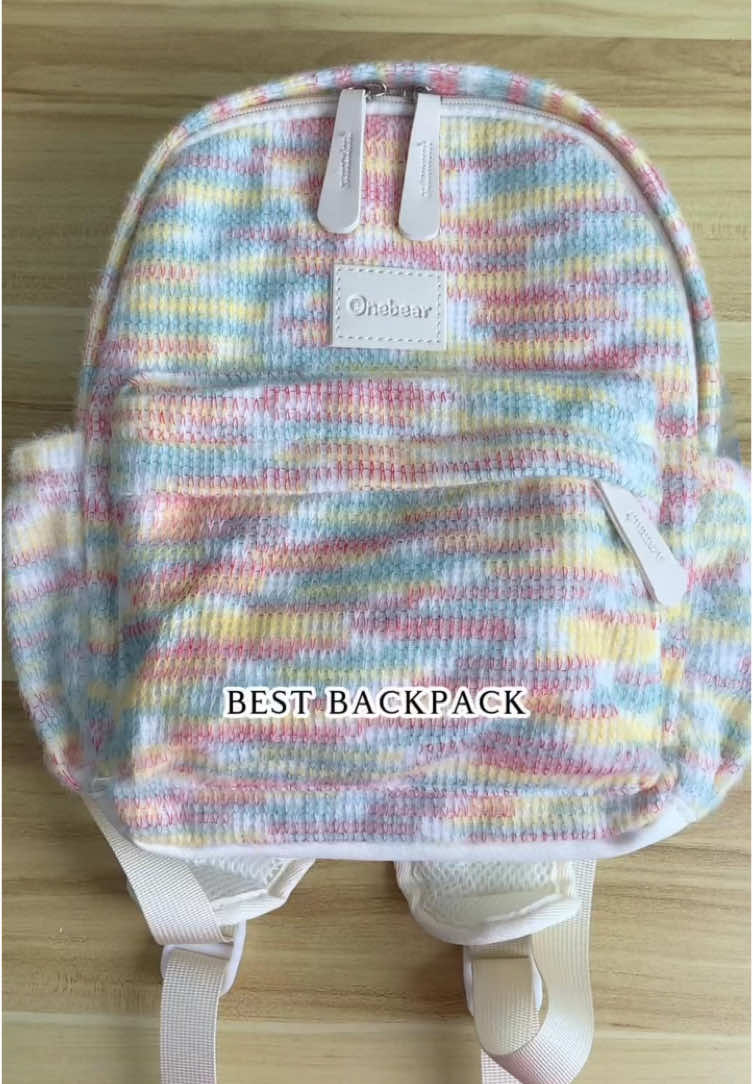 🎒 BACKPACK TERLUCUUU BANGET 😍 Lembut kayak bantal, warna pastel pelangi, cocok banget buat cewek gemes! Bisa buat sekolah, jalan-jalan, atau foto OOTD✨ #onebear   #taswanitagemes #backpackaesthetic #taslucu #onebearbackpack