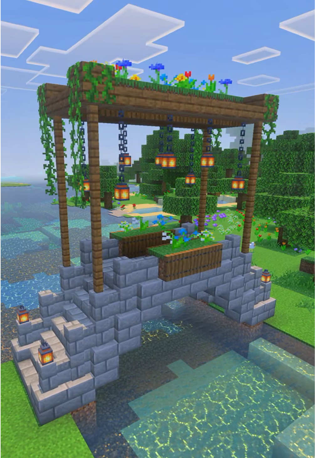 Orchidée en pierre taillée de sapin lisse ! Qui dit mieux ? #Minecraft #minecraftbuilding #minecrafttutorial #astuce 