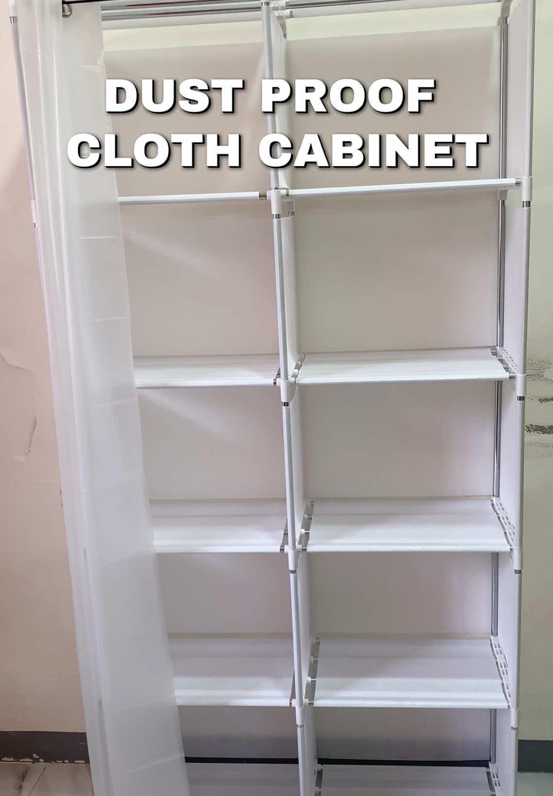 Dust Proof Cloth Cabinet Nonwoven Rack Wardrobe Multipur Simple Assembly Storage Cabinet With Curtain Organizer Steel  #cabinet #clothestorage #storagecabinet #clotheorganizer 