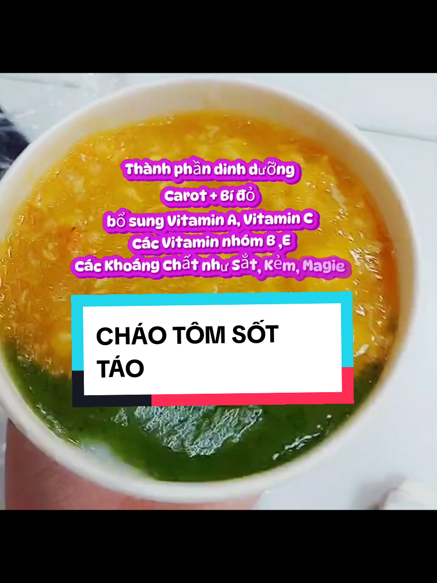 Cháo Tôm Sốt Táo siêu ngon cho bé.... #chaodinhduong  #chaodinhduongbepmesam  #xuhuong 