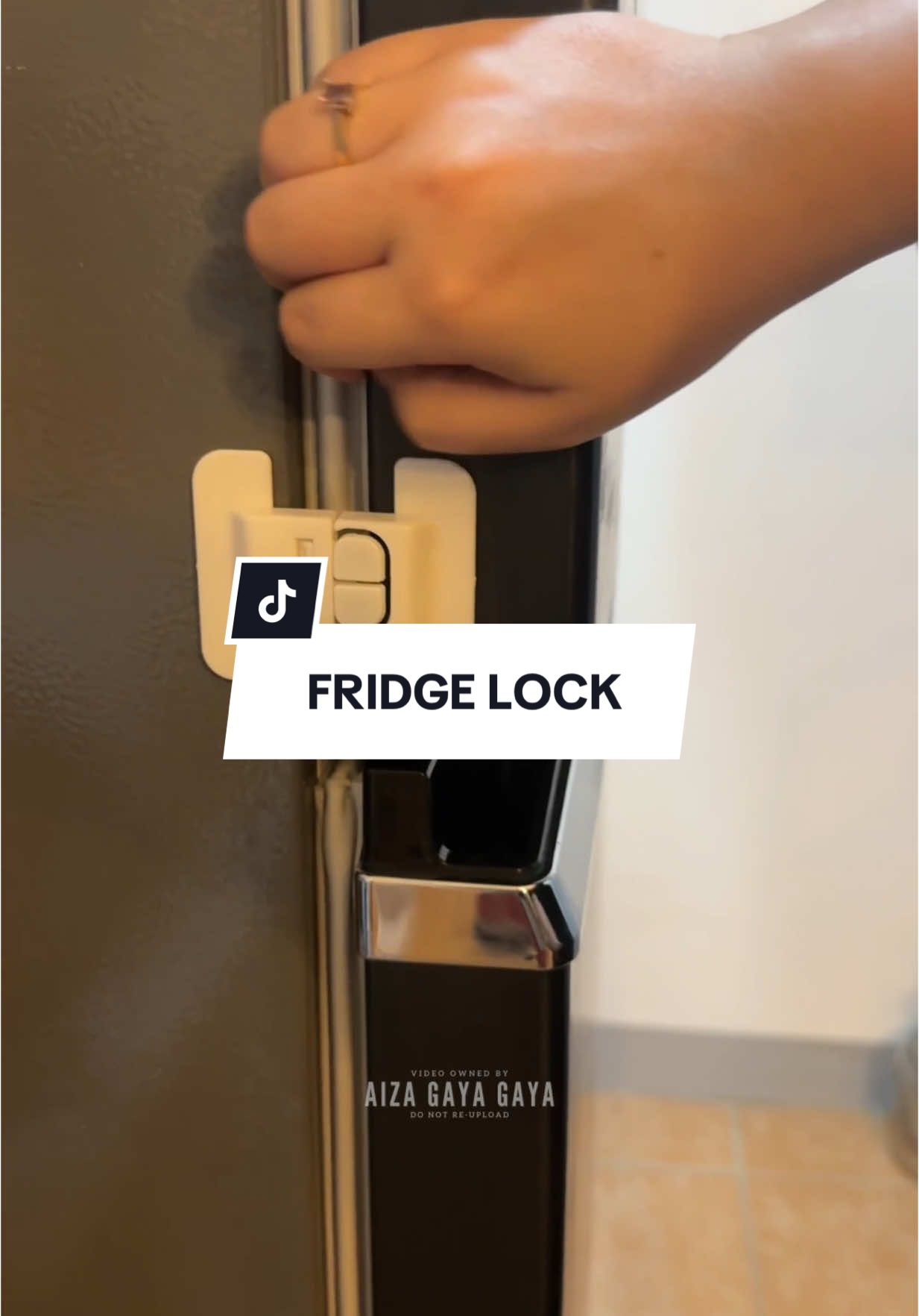 REF LOCK / FRIGE LOCK - HELPFUL PANG LOCK NG REF NINYO KAPAG HINDI MASYADO NASASARA UNG MGA REF NINYO ☺️😁 #aizagayagaya #aizareview #aizatesting #reflock #fridgelock #lock #kitchenfinds #kitchen #kitchenhack #hack 