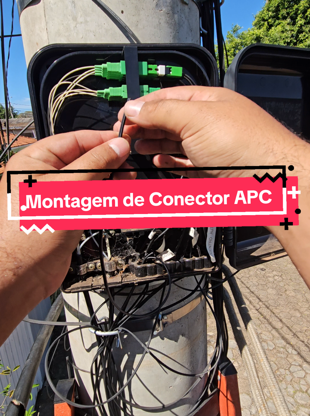 Montagem de Conector APC  #instalation #internet #fibra #tecnico 