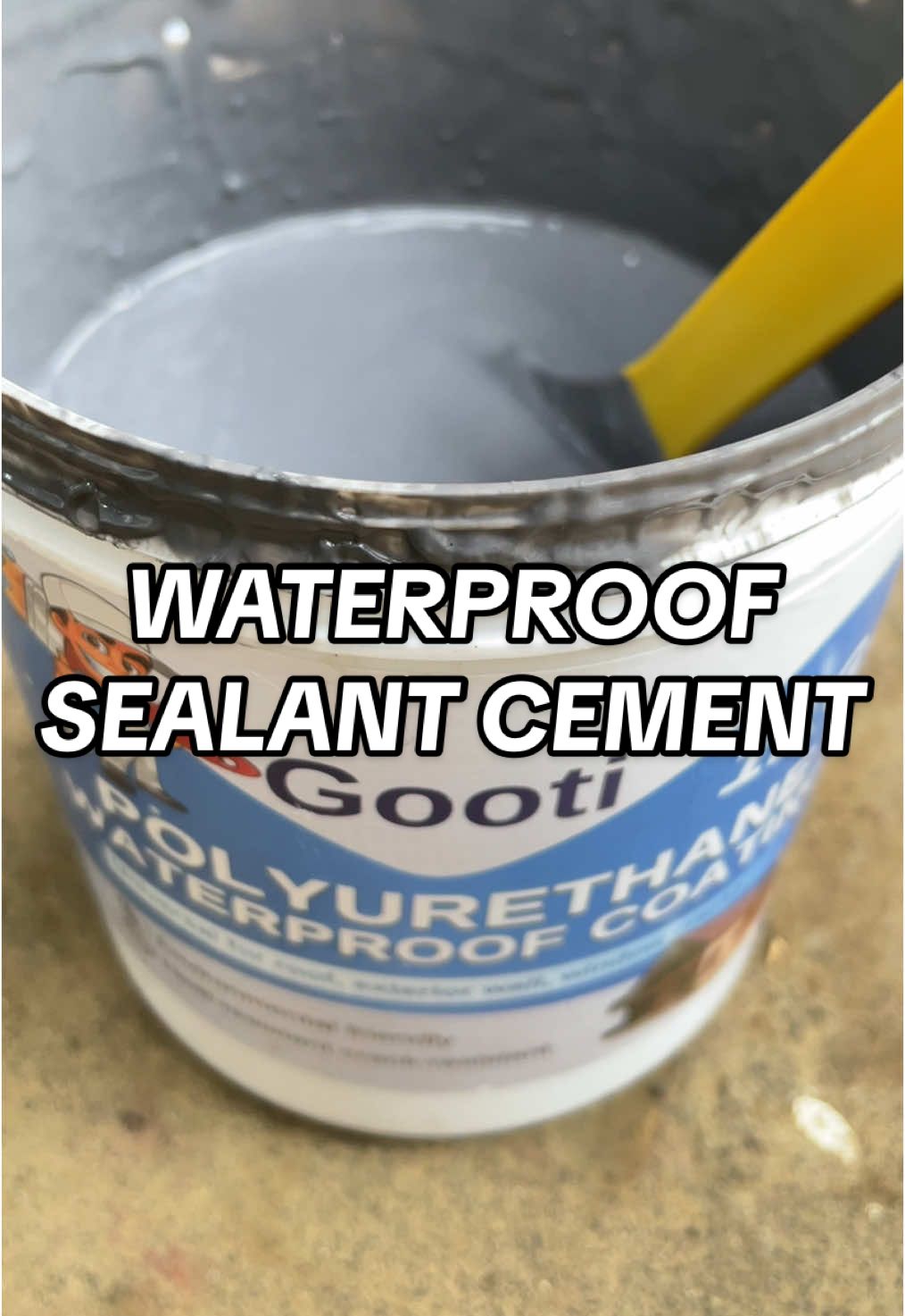 1KG GOOTI Super Waterproof Sealant Cement For Roof Polyurethane Waterproof Coating For Fishing Pond Swimming Pool Bubong Plywood #sealant #waterproofsealant #polyurethane  