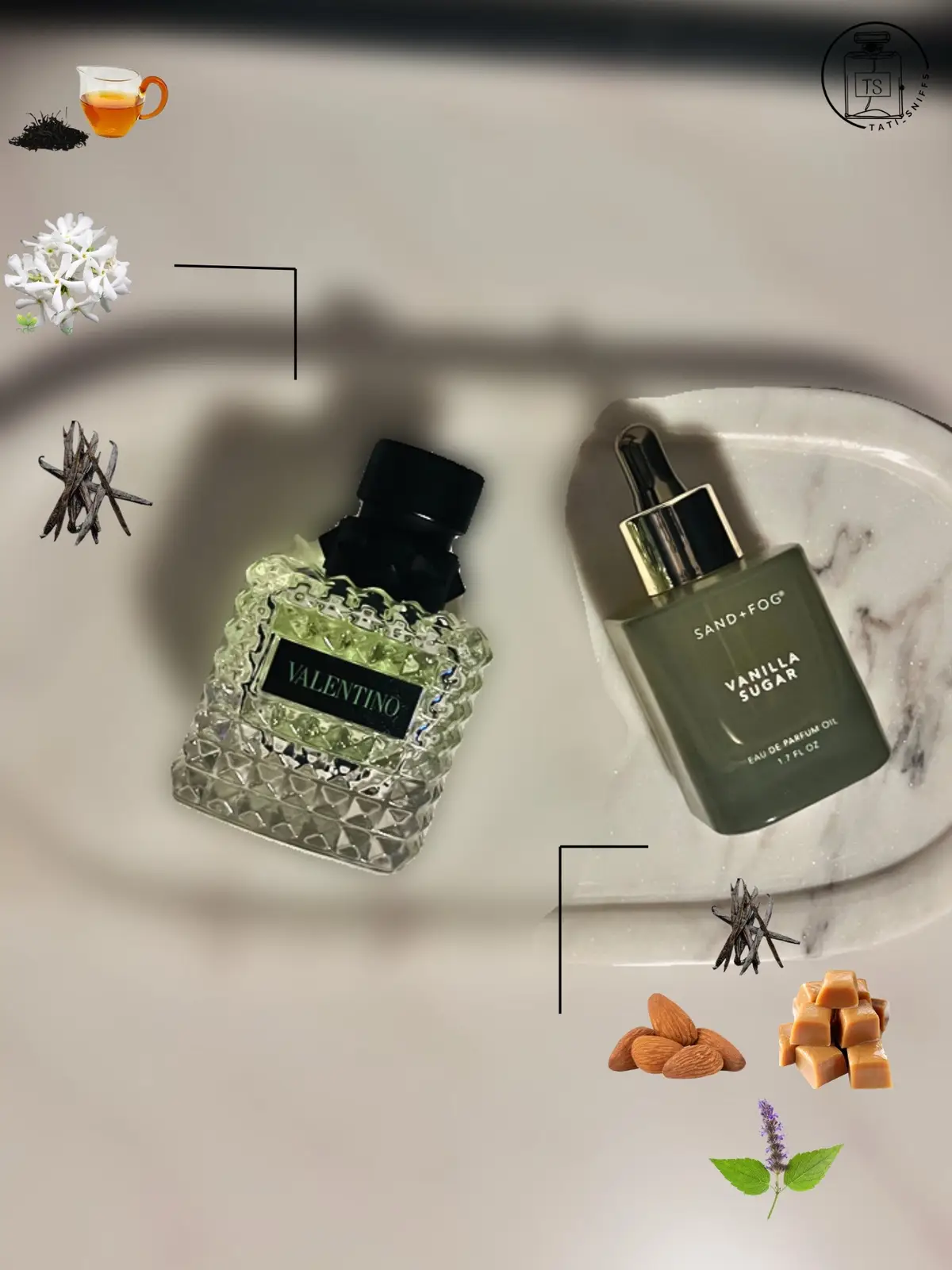 DBIR Green Extravaganza and S+F Vanilla Sugar I used B&BW Vanilla Romance as my base today. #perfumetiktok #sotdseries #Sotd 
