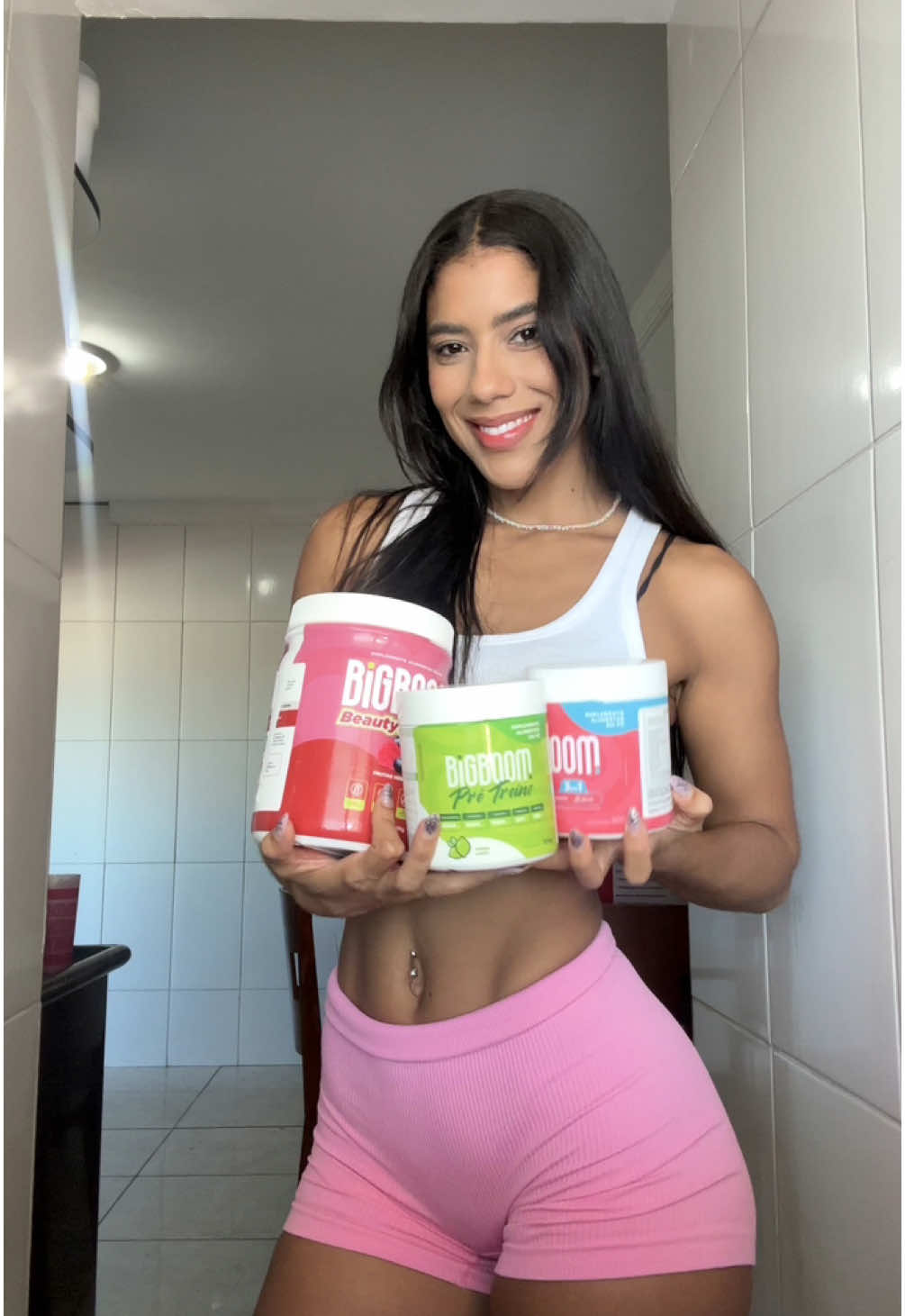 Essas três coisas mudaram minha rotina, minha vida e meu desempenho nos treinos ⚡️💕💚 @BigBoom.br obrigada por isso 💗 #suplementos#bigboom#gym#f#fyp