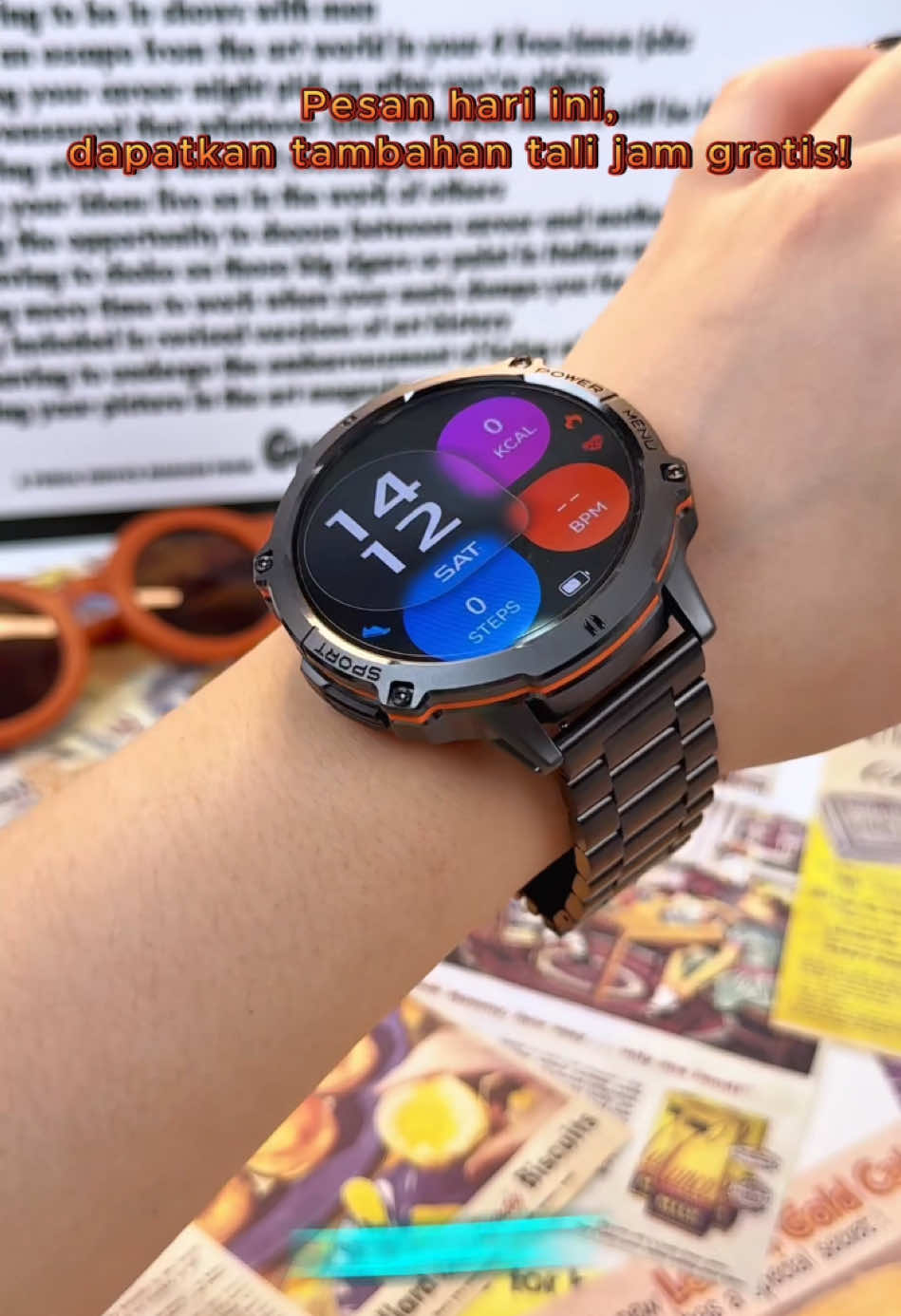 Smartwatch AMOLED Super Keren! 100+ Mode Olahraga, Baterai Tahan Lama & Desain Elegan🔥 #SmartwatchTerbaik #JamTanganAMOLED #DesainElegan #100ModeOlahraga #BateraiAwet #GadgetOutdoor #TeknologiCanggih #fyp 