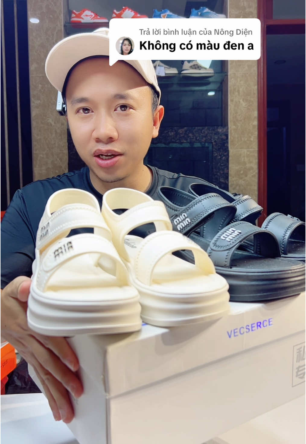 Trả lời @Nông Diện đủ 2 màu đen trắng, đủ size luôn, mà có 64k thôi ạ #manhgiay #manhbangiay #sandal #depnu 