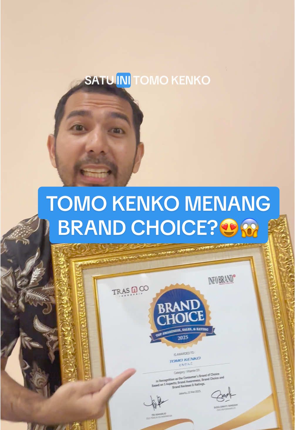 Yeeyyy Congratulation buat Tomo Kenko 🎉 Keren banget berhasil menang Brand Choice Award 2025 untuk kategori Vitamin D3‼️🥳 Penghargaan ini jadi bukti kalau Tomo Kenko emang jadi pilihan utama banyak orang buat jaga kesehatan, terutama dalam hal mencukupi kebutuhan vitamin D3 ✨ #tomokenko #vitamintomokenko #vitamindtomokenko #vitamind3 #brandchoiceaward #brandchoice 