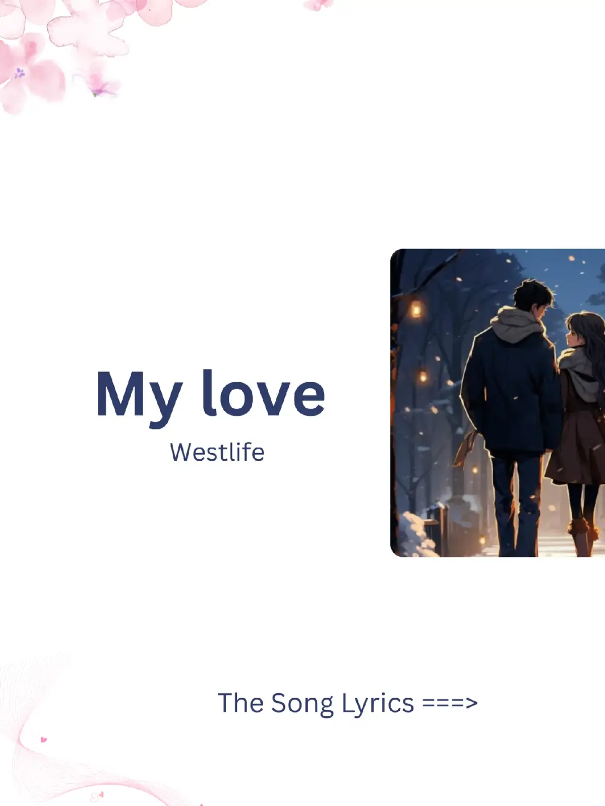 Song : My love💞 #lyrics #fyp #tiktok #Love 