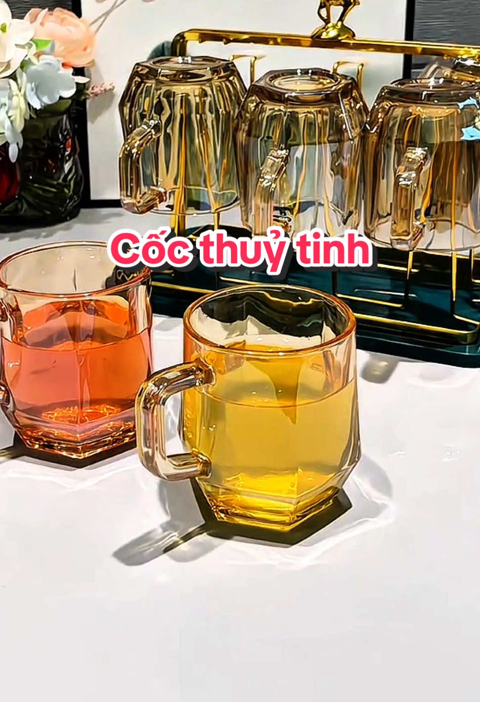 Bộ 6 cốc thuỷ tinh có quai cầm cao cấp #cocthuytinh #lythuytinh #lythuytinhcoquai #lythuytinhcaocap #lythuytinhchiunhiet #set6lythuytinh #giadungtienich 