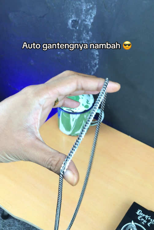 Kalung titanium model sisik naga anti karat ✅ #kalung #kalungtitanium #kalungpria #kalungviral #kalungsisiknaga #kalungviral 