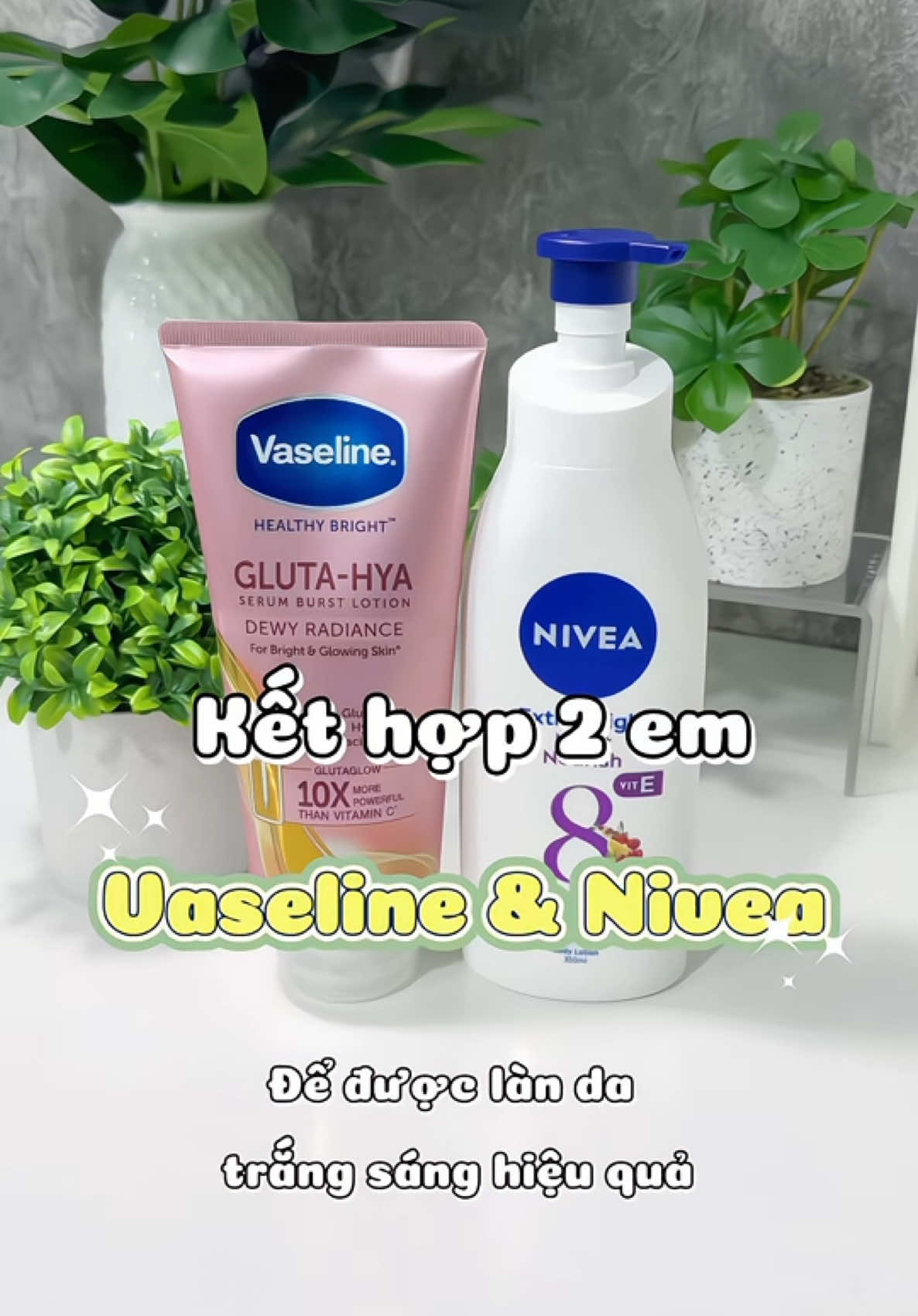Kết hợp giữa Vaseline và Nivea #vaseline #nivea #duongda 
