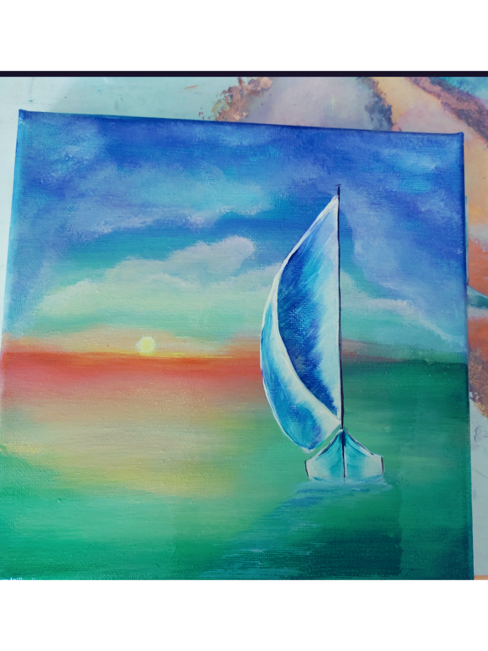 Le Tranquillou pilou 😁#passion #art #couleur #mer #peinture #bateaux #paix #serenity #liberté #tranquillou pilou....