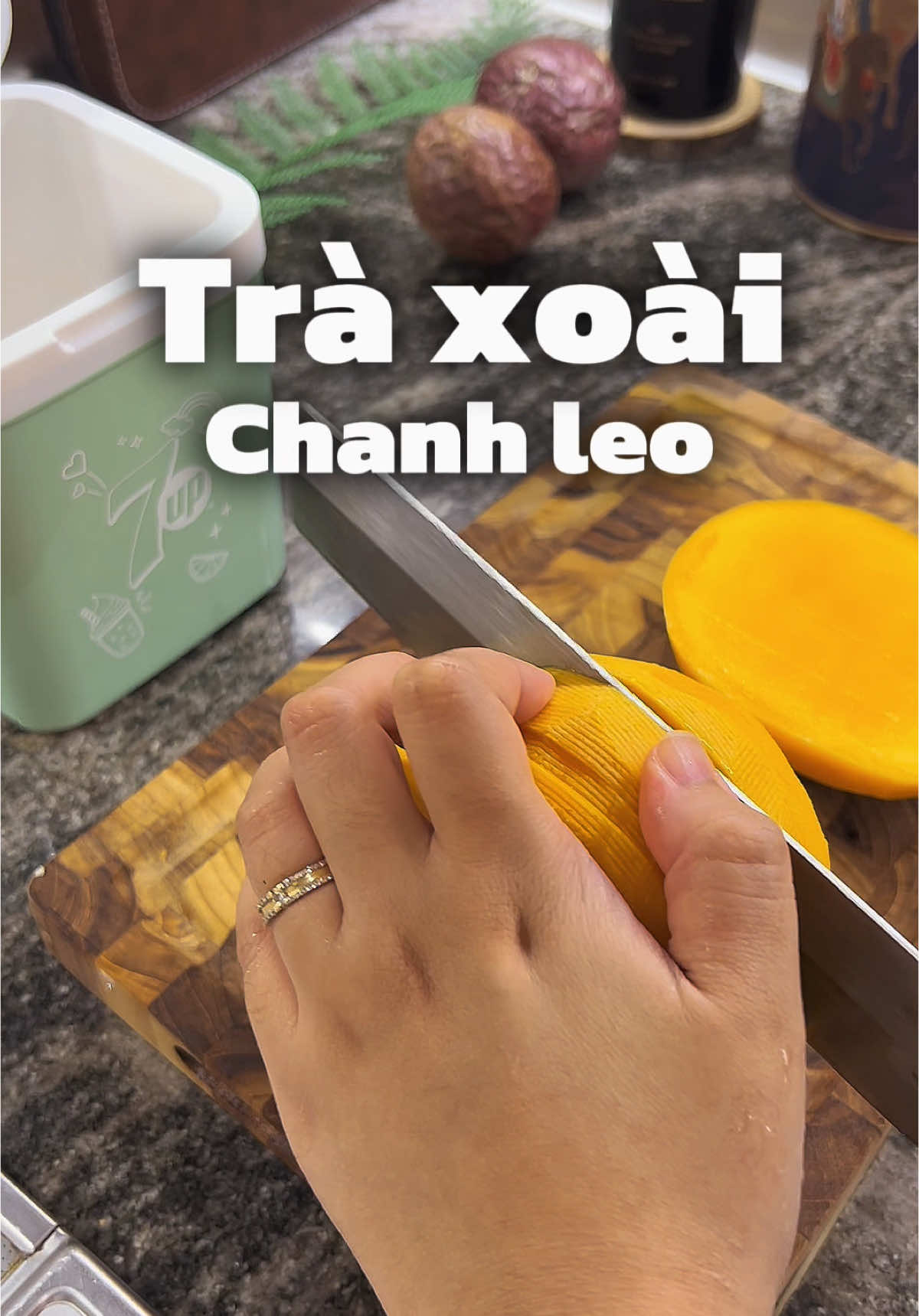Trà xoài chanh leo #traxoaichanhleo #traxoai #giaikhat #chanhleo #trà 