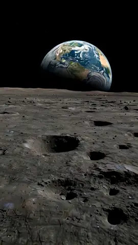 Earthrise Over The Moon 🌍🌑 |  Stunning Space View #moon 