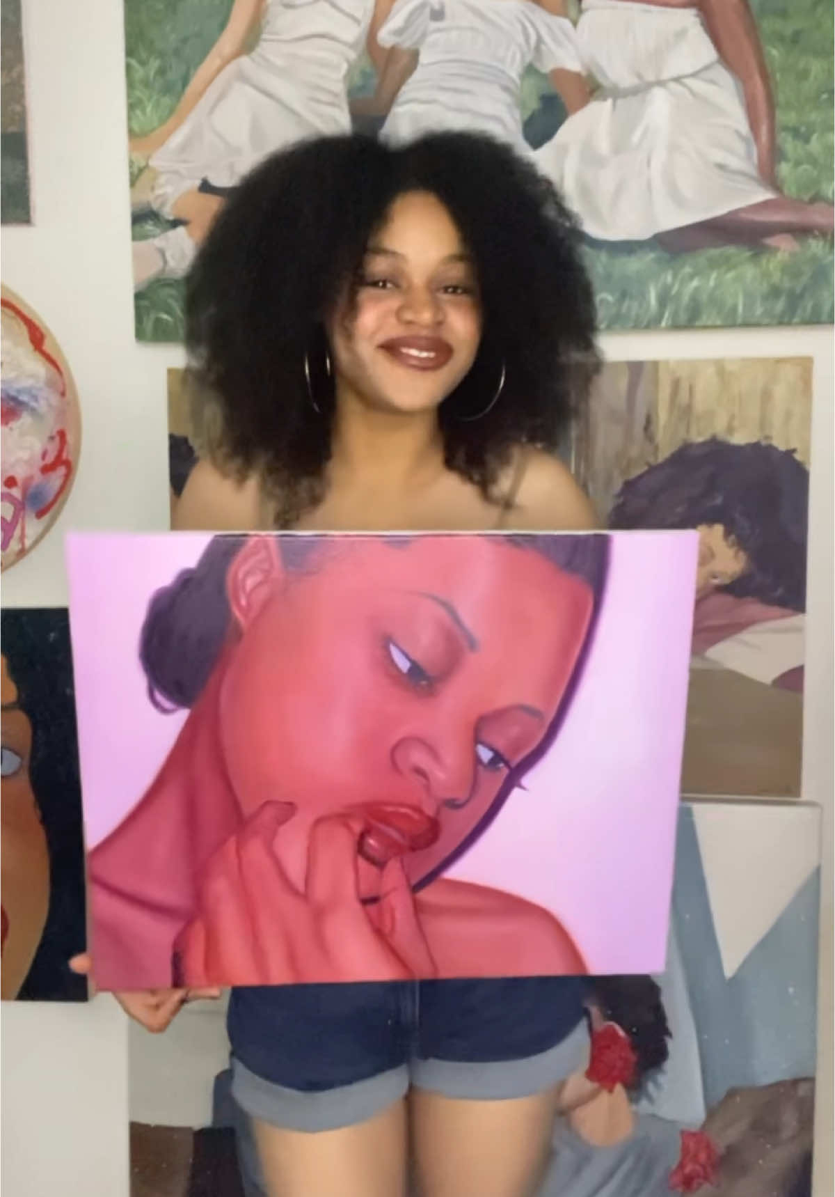 🖼👩‍🎨 Do you like this painting I made ? / Eske ou Renmen Tablo sa Mwen fait ? #fyp  #art  #artist  #foryoupage  #artwork 