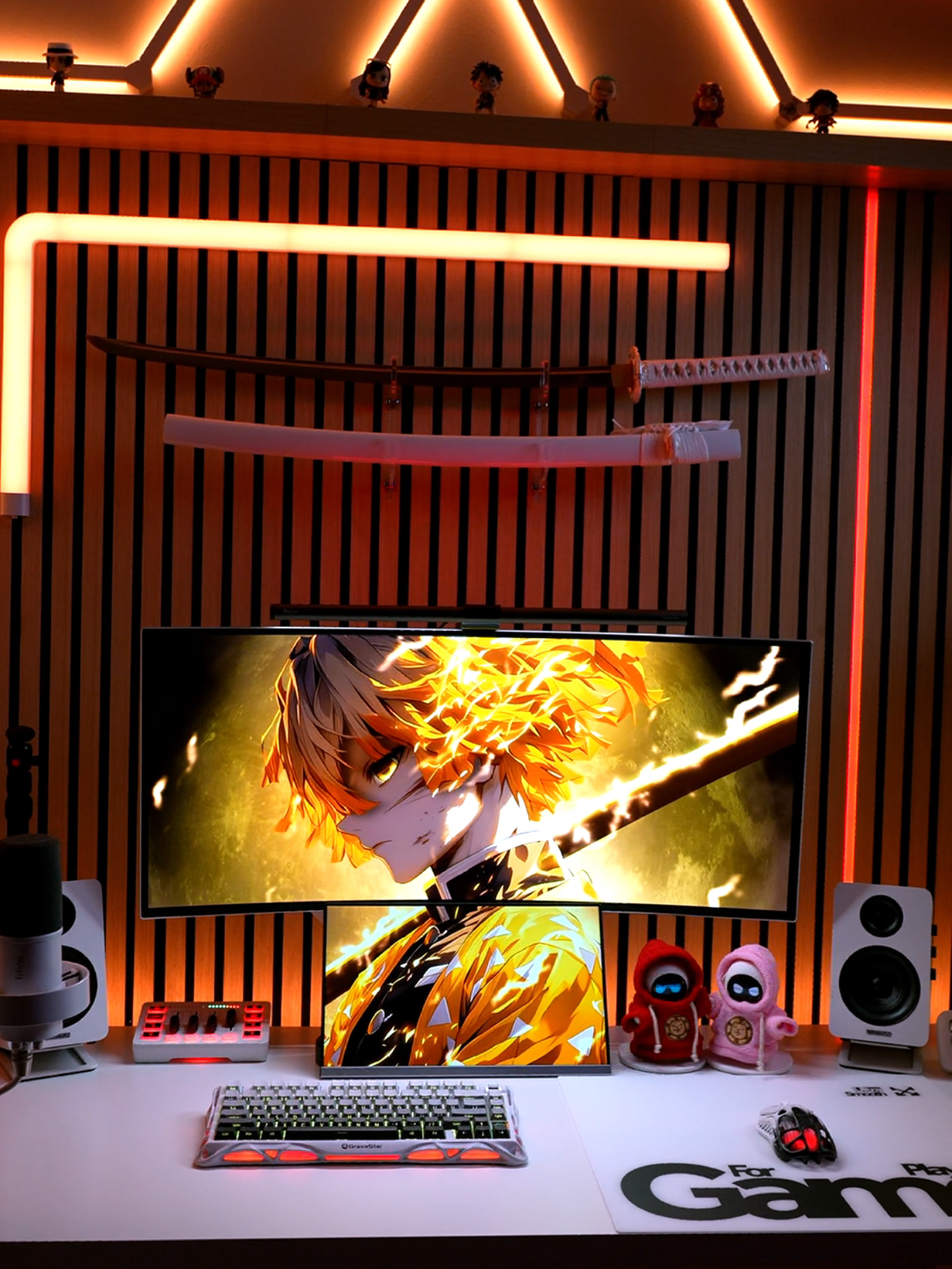 DemonSlayer... Setup #fyp #whitesetup #white #pc #setup #techtok #Tech #pcgaming #pcbuild #Anime #animefyp #zenitsuagatsuma #demonslayer #creatorsearchinsights 