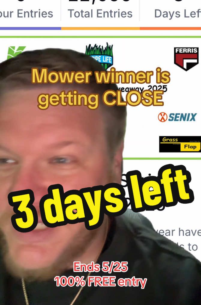 Free entry link in our linktree or simply google stripe life linktree. Ends 5/25 midnight! #lawntok #lawncare #giveaway #stripelife #mower #zeroturn 