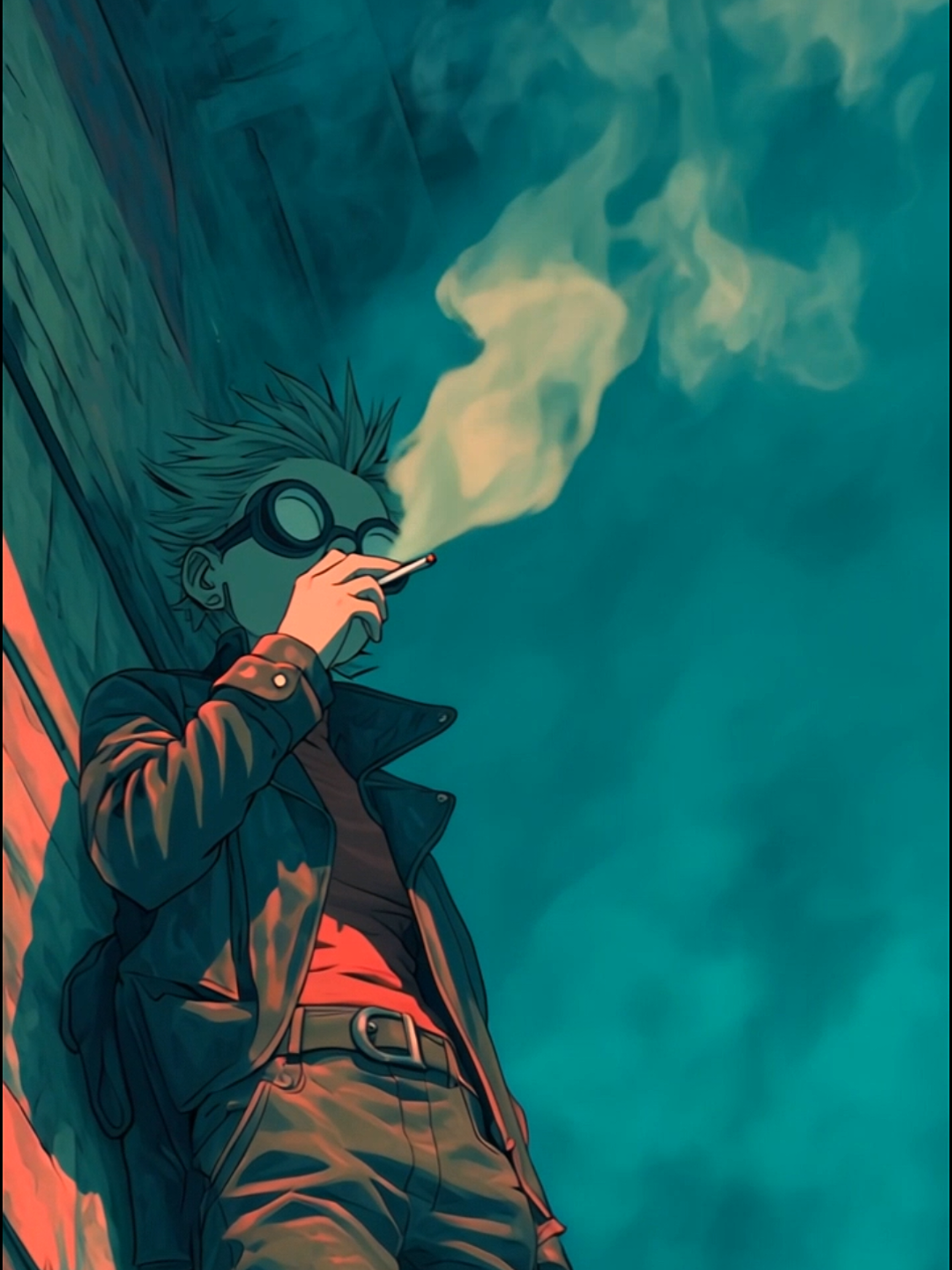 A city caught between light and dark 🌃. Part 1: Fragments. #cyberpunkaesthetic #dystopianvibes #darkfuture #cyberpunkanime #fypage #aigenerated