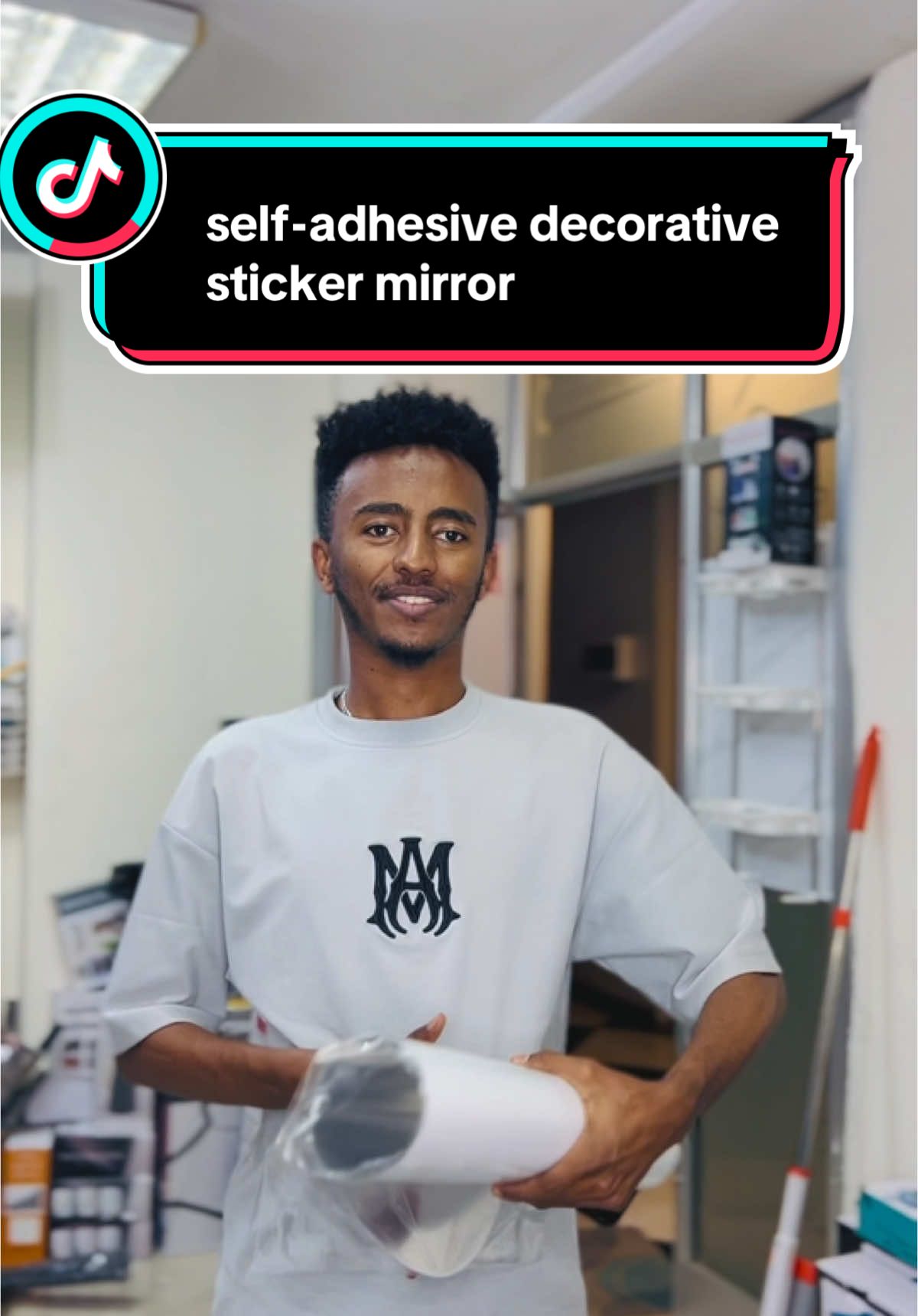 self-adhesive decorative sticker mirror #makbelstore #onlineshopping #fyp #fypシ゚  #foryoupage #tiktokmademebuyit #viral_video_tiktok #ሀበሻ🇪🇹🇪🇹🇪🇹tiktok #ethiopia #sticker #mirror@Belay 