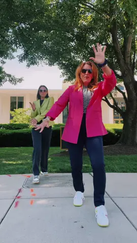 Who says the NC House & Senate don’t collaborate?!? Rep Beth Helfrich and Sen Woodson Bradley are dancing our way through “Budget Season”. Only took one take! BOOM!! #mollylong #mollylongchoreography #ncpol #nchouse #ncsenate #nccoolmom #senatorsneakers Our teenage daughters dared us to do it! We will be back!! 