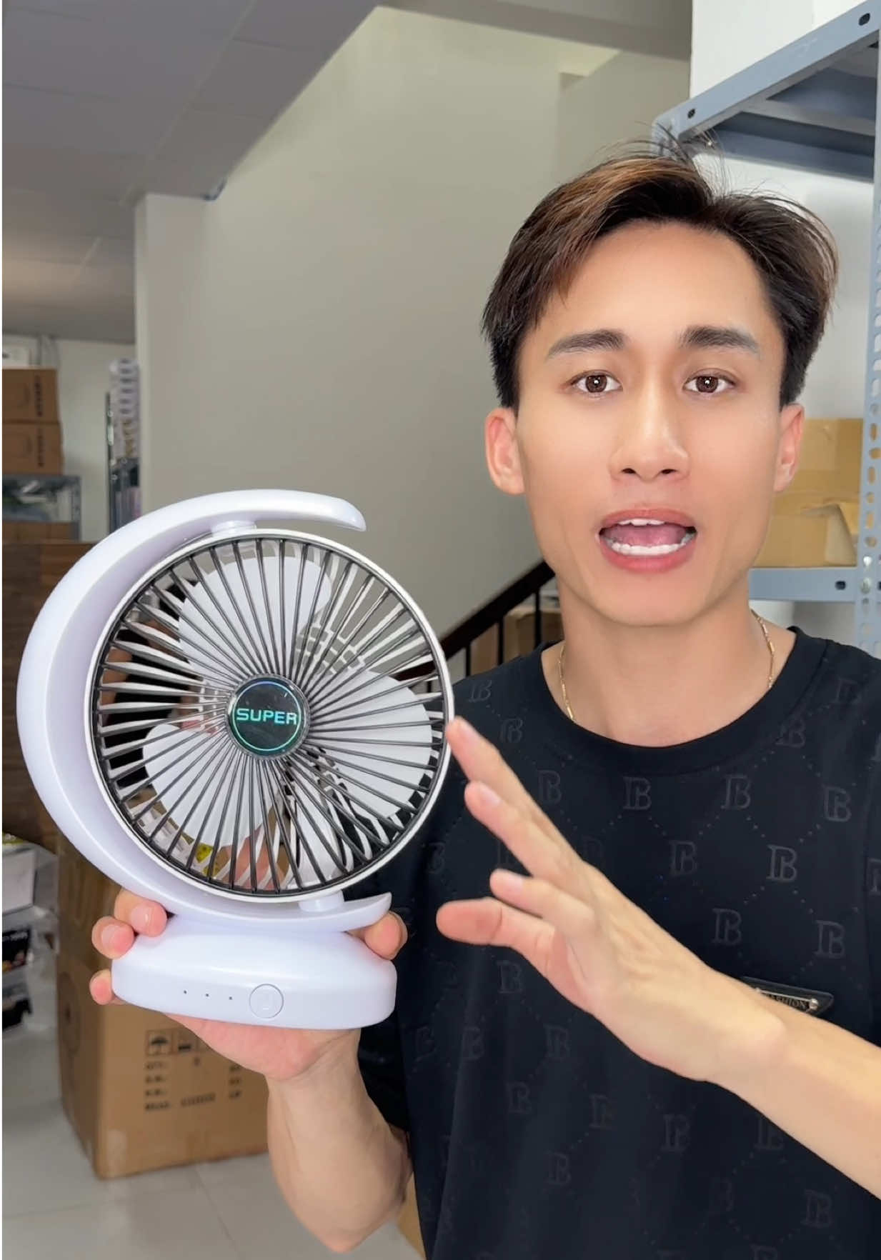 Quạt để bàn tích điện pin 2400mAh có thể sạc lại #quạtmini #quạttíchđiện #quạt 