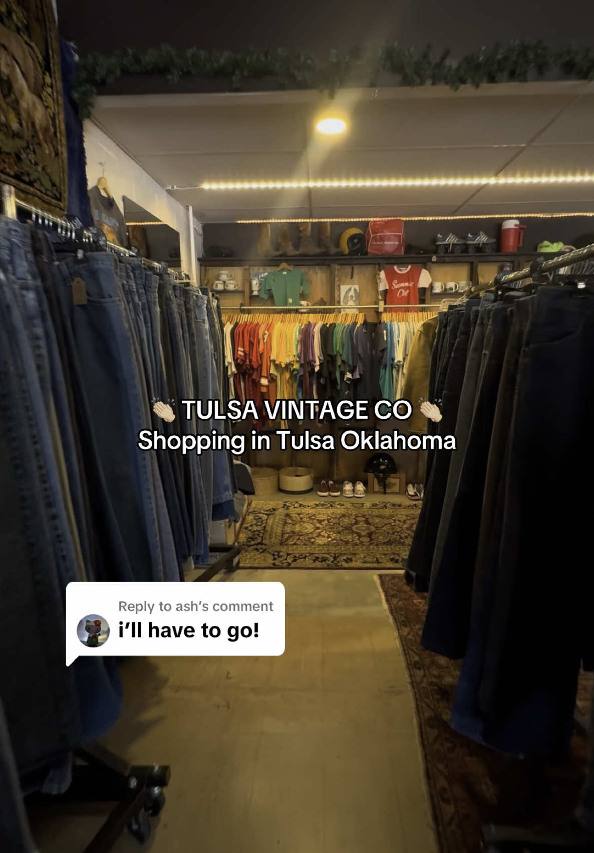 Replying to @ash TULSA VINTAGE CO #tulsa #oklahoma #TULSAOK #fyp #tulsashopping #tulsareview #thrift #fashion 