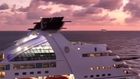 Luxury cruise Seabourn Quest entering in Miami. #sunset #sunrise #droneshot #drones #drone #cruiseship #ship #cruiselife #cruiser #cruising #cruise #luxury 