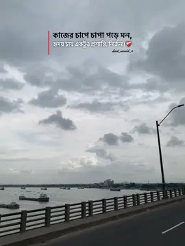 কাজের চাপে চাপা পড়ে মন, হৃদয় চায় একটুও প্রশান্তি, নির্জন।❤️‍🩹