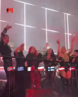 Eurovision participants dancing to “Zjerm” by Shkodra Elektronike ❤️🇦🇱 #mtvalbania #albania #shqiperia #albanian #shqip #kosovo #kosova #tirana #durres #prishtina #prizren #shkoder #eurovision #eurovision2025 #eurovisionalbania #shkodraelektronike #zjerm #kylealessandro #mirianaconte #justynasteczkowska #klavdia #erikavikman #sissal #jj #vaeb #aborundtynna 