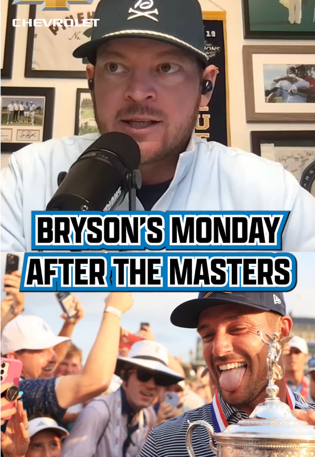 The day after losing The Masters, Bryson was back at Pinehurst being a 10/10 ambassador and role model. All class. Presented by @Chevrolet #Ad 
