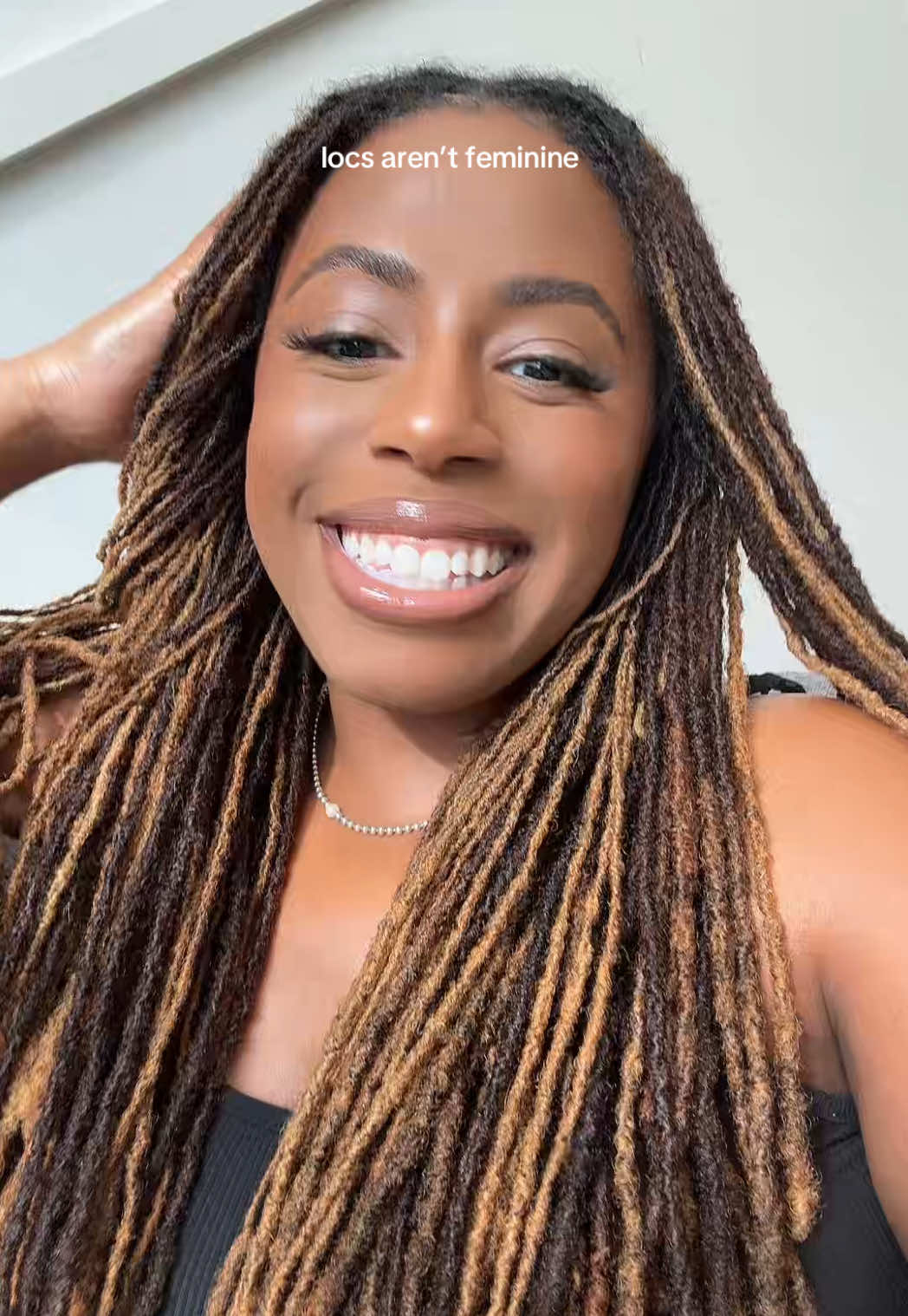 It’s time we let folks know locs are sexy 💁🏾‍♀️ #locs #naturalhair #locsoftiktok #interlock #microlocs #sisterlocks #tinylocs 