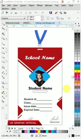 How to Make Student Card Design in coreldraw  #ukgraphicofficial 